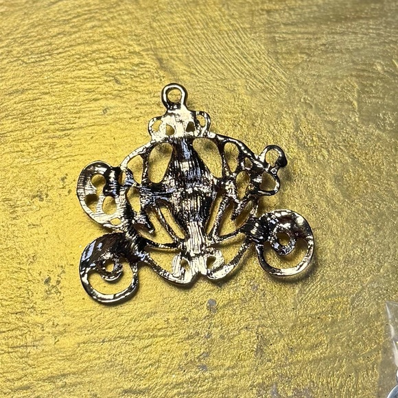 NEW Large Rhinestone Cinderella Carriage Pendant diy Jewelry Making Charm - Picture 9 of 14